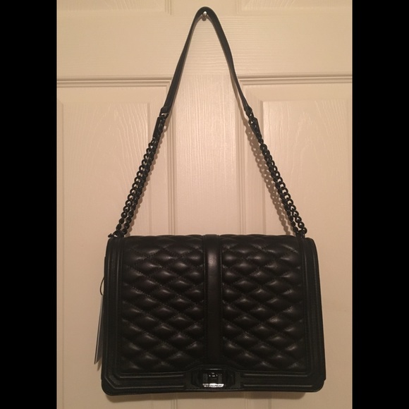 Rebecca Minkoff Jumbo Quilted Love Black Handbag